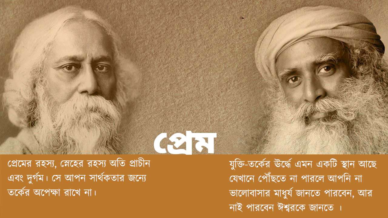 Rabindranath ​Tagore And Sadhguru Quotes