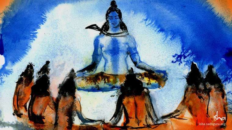 वॉलपेपर - Shiva - The Adiyogi with Saptarishis