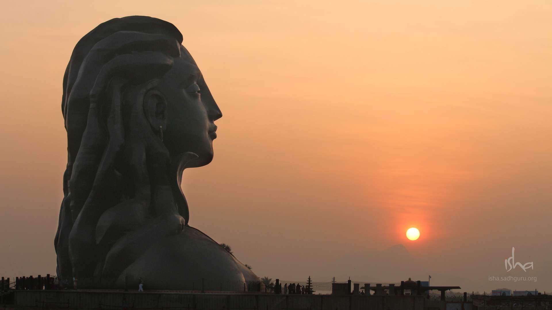 Shiva Wallpapers - The Adiyogi During Sunrise HD